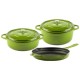 Cast iron pan set of 3 parts Hosse, Bamboo | Cast iron pan set |  |