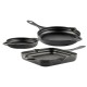 Cast iron pan set of 3 parts Hosse, Black Onyx | Cast iron pan set |  |