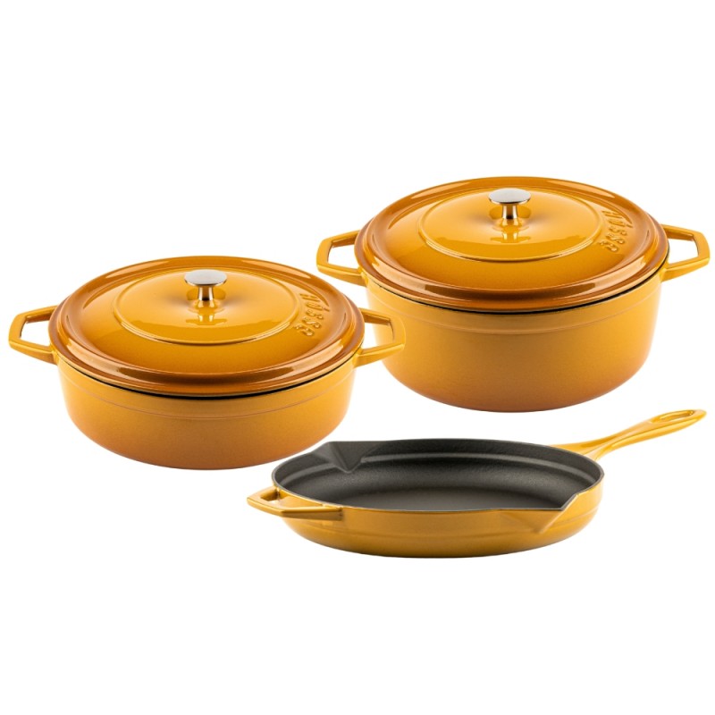 Cast iron pan set of 3 parts Hosse, Dijon - Product Comparison