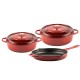 Cast iron pan set of 3 parts Hosse, Rubin | Cast iron pan set |  |