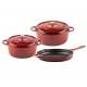 Cast iron pan set of 3 parts Hosse, Rubin | Cast iron pan set |  |