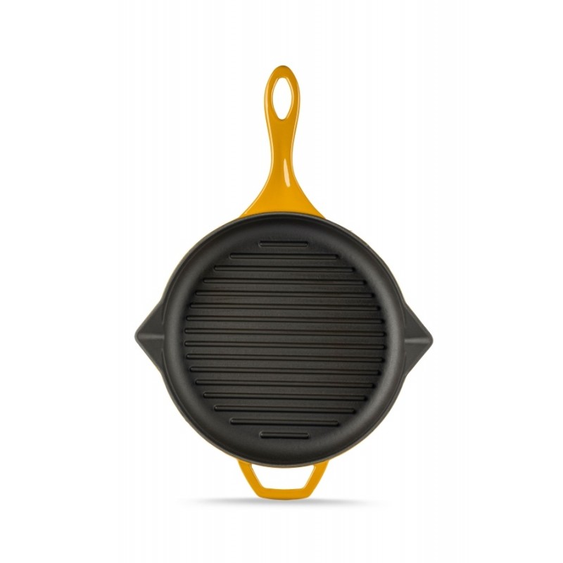 Enameled cast iron grill pan Hosse, Dijon, Ф24cm - Cast iron grill pan