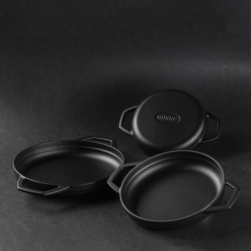 Cast iron pan set of 2 parts Hosse, Black Onyx | Cast iron pan set |  |