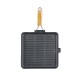 Cast iron grill pan with foldable wooden handle, 28x28 cm | Cast iron grill pan Cast iron grill pan with foldable wooden handle, 28x28 cm | Cast iron grill pan | Cast iron pan |