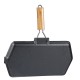 Cast iron grill pan with foldable wooden handle, 35x21 cm | Cast iron grill pan Cast iron grill pan with foldable wooden handle, 35x21 cm | Cast iron grill pan | Cast iron pan |