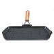 Cast iron grill pan with foldable wooden handle, 35x21 cm | Cast iron grill pan Cast iron grill pan with foldable wooden handle, 35x21 cm | Cast iron grill pan | Cast iron pan |
