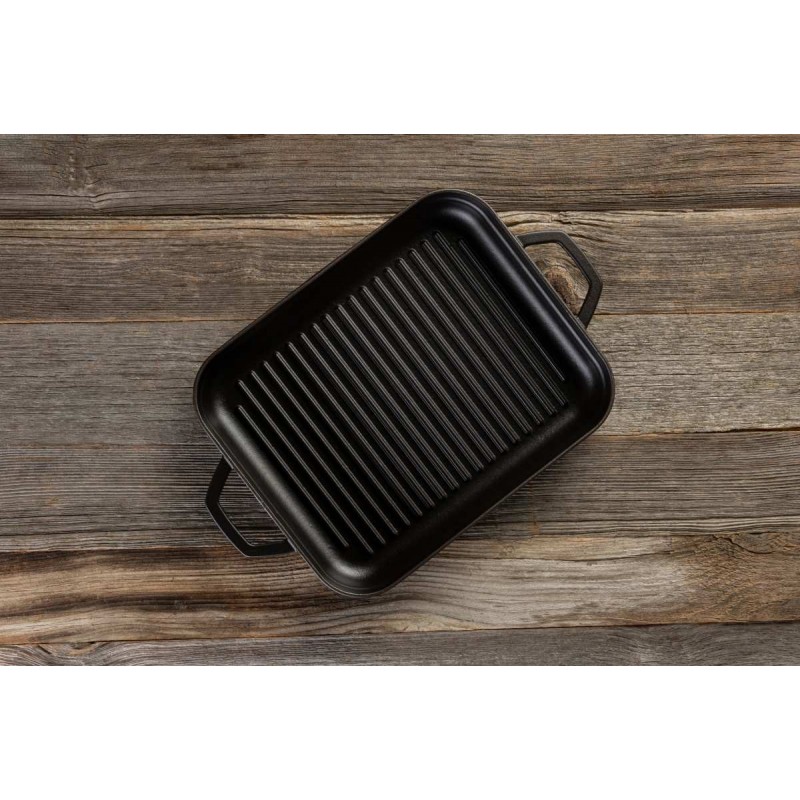 Rectangular Cast Iron Grill Pan with two handles Hosse, 26x32cm | Cast iron pan |  |