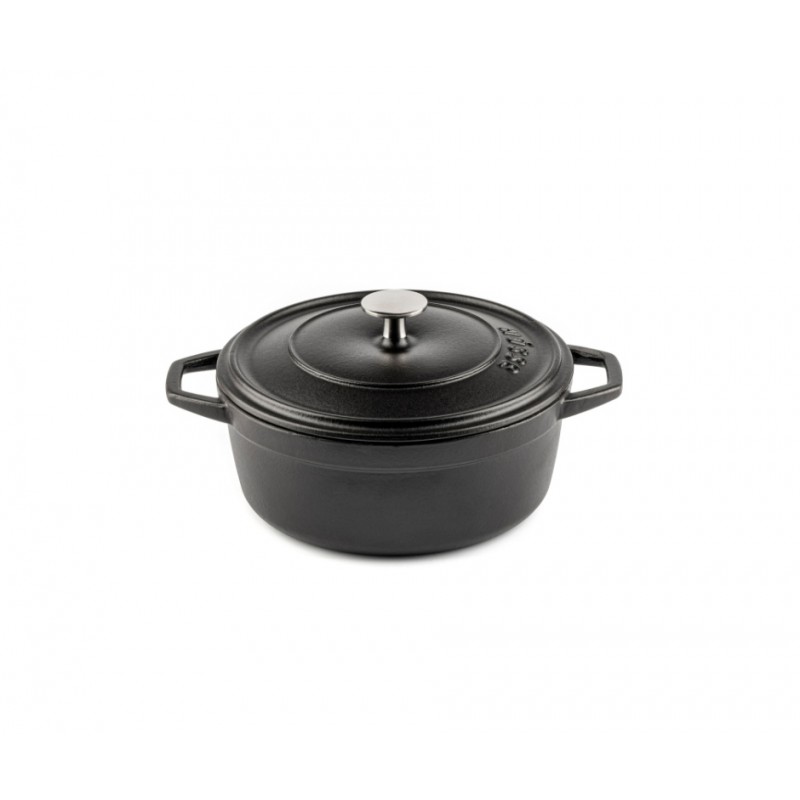 Cast iron deep pot Hosse, Black Onyx, Ф12 - 