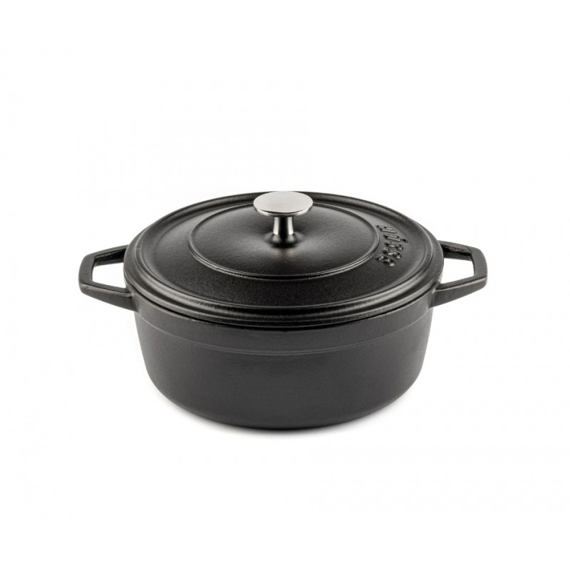 Cast iron deep pot Hosse, Black Onyx, Ф20 - 