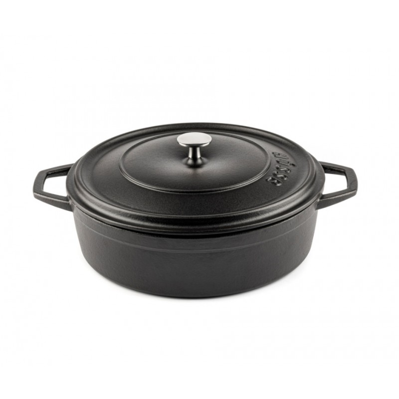 Cast iron shallow pot Hosse, Black Onyx, Ф26 - Cast iron pot