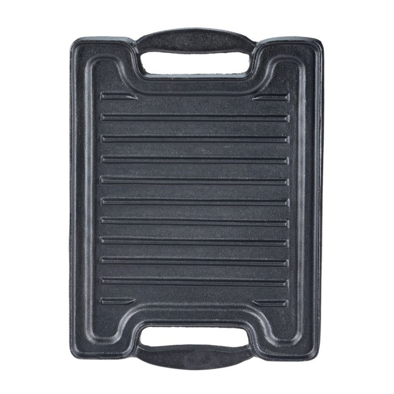 Double-sided cast iron grill plate, 36x25 cm | Cast iron plate Double-sided cast iron grill plate, 36x25 cm | Cast iron plate | |