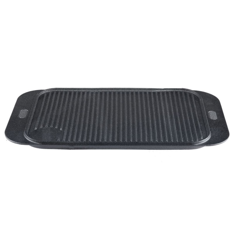 Double-sided cast iron grill plate, 48x26 cm - Cast iron plate