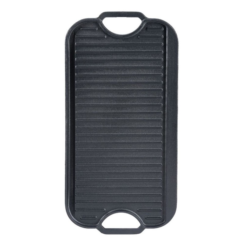 Double-sided cast iron grill plate, 51x26 cm - Cast iron plate