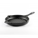 Enameled cast iron grill pan Hosse, Black Onyx, Ф24cm | Cast iron grill pan | Cast iron pan |