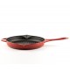 Enameled cast iron grill pan Hosse, Rubin, Ф28cm | Cast iron grill pan | Cast iron pan |