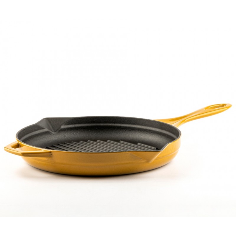 Enameled cast iron grill pan Hosse, Dijon, Ф28cm - Cast iron pan