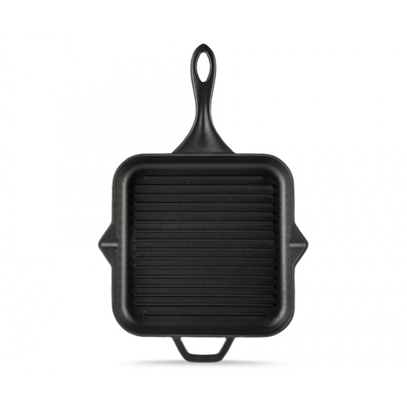 Enameled cast iron grill pan Hosse, Black Onyx, 28x28cm - 