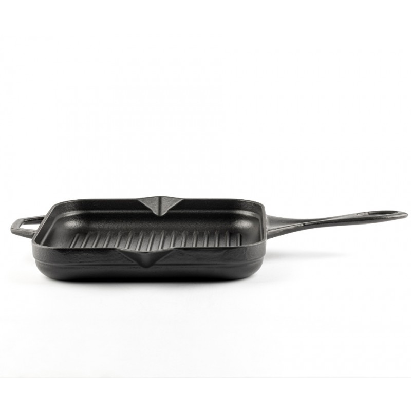 Enameled cast iron grill pan Hosse, Black Onyx, 28x28cm | Cast iron grill pan | Cast iron pan |