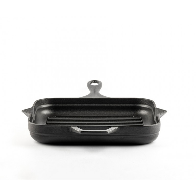 Enameled cast iron grill pan Hosse, Black Onyx, 28x28cm | Cast iron grill pan | Cast iron pan |