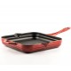 Enameled cast iron grill pan Hosse, Rubin, 28x28cm | Cast iron grill pan | Cast iron pan |