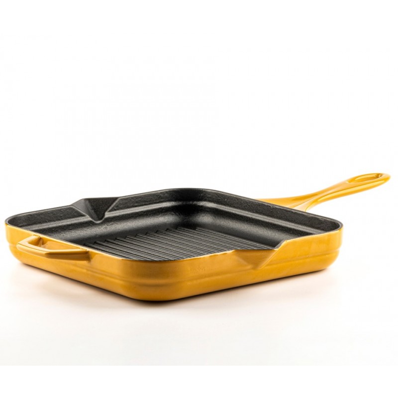 Enameled cast iron grill pan Hosse, Dijon, 28х28cm | Cast iron grill pan | Cast iron pan |