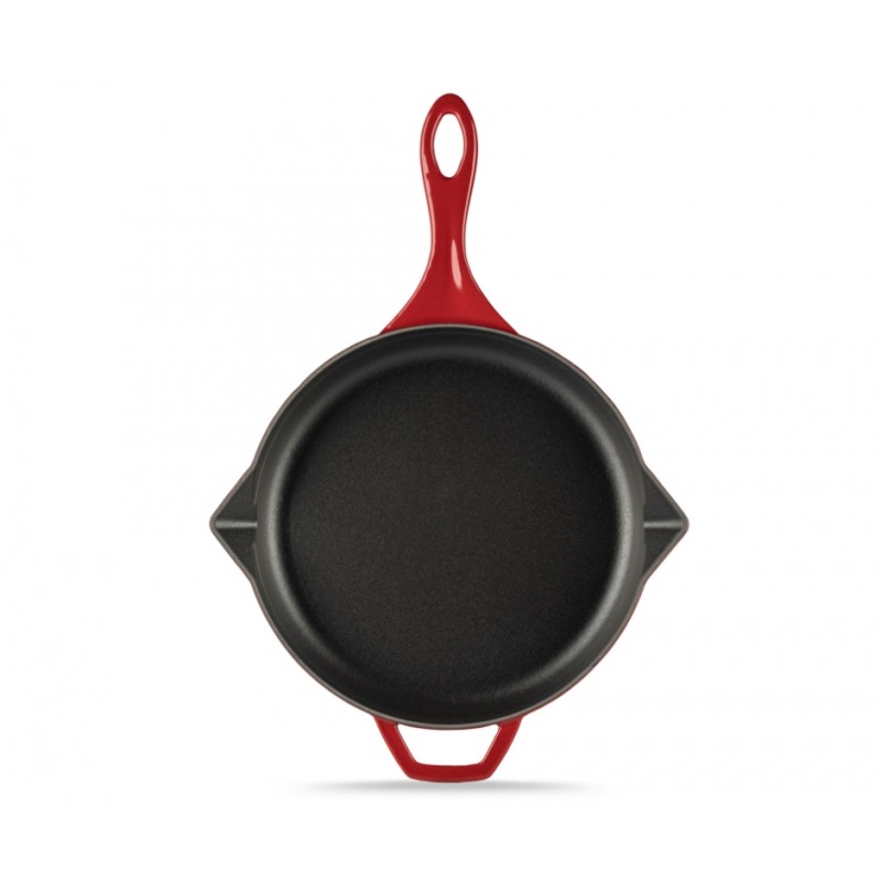 Enameled cast iron pan Hosse, Rubin, Ф28cm - Red cast iron cookware