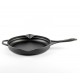 Enameled cast iron pan Hosse, Black Onyx, Ф28cm | Flat cast iron pan | Cast iron pan |