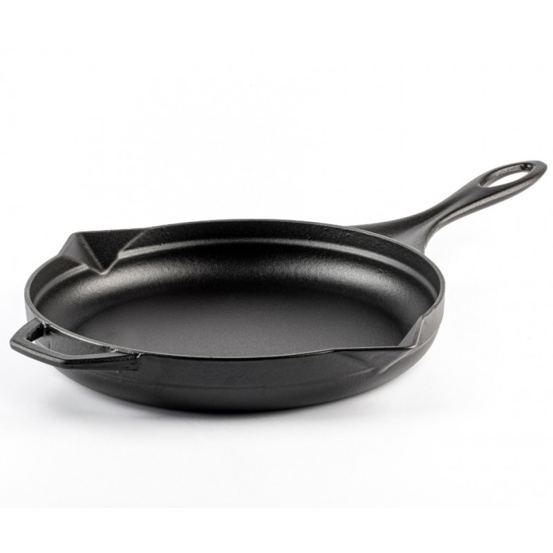 Enameled cast iron pan Hosse, Black Onyx, Ф28cm - Black cast iron cookware