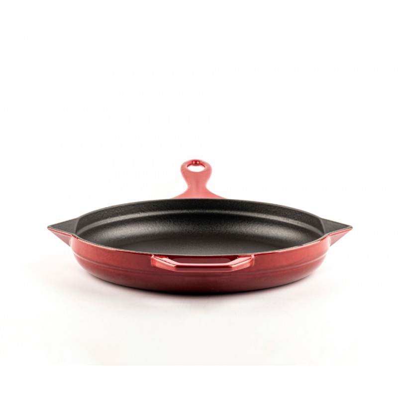 Enameled cast iron pan Hosse, Rubin, Ф28cm | Flat cast iron pan | Cast iron pan |