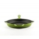 Enameled cast iron pan Hosse, Bamboo, Ф28cm | Flat cast iron pan | Cast iron pan |