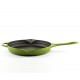 Enameled cast iron pan Hosse, Bamboo, Ф28cm | Flat cast iron pan | Cast iron pan |