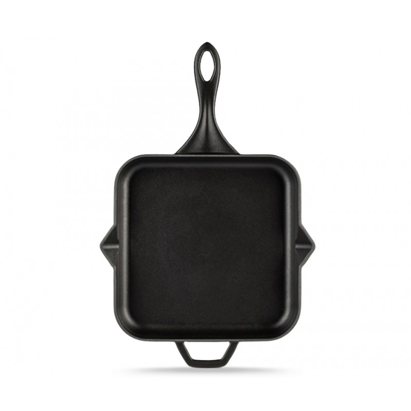 Enameled cast iron pan Hosse, Black Onyx, 28x28cm - Black cast iron cookware