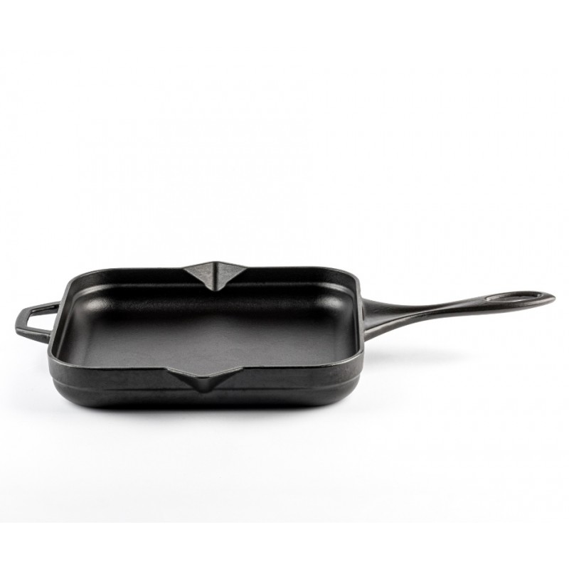 Enameled cast iron pan Hosse, Black Onyx, 28x28cm | Flat cast iron pan | Cast iron pan |