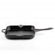 Enameled cast iron pan Hosse, Black Onyx, 28x28cm | Flat cast iron pan | Cast iron pan |