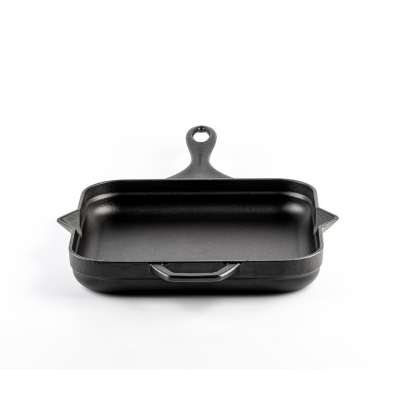 Enameled cast iron pan Hosse, Black Onyx, 28x28cm | Flat cast iron pan | Cast iron pan |