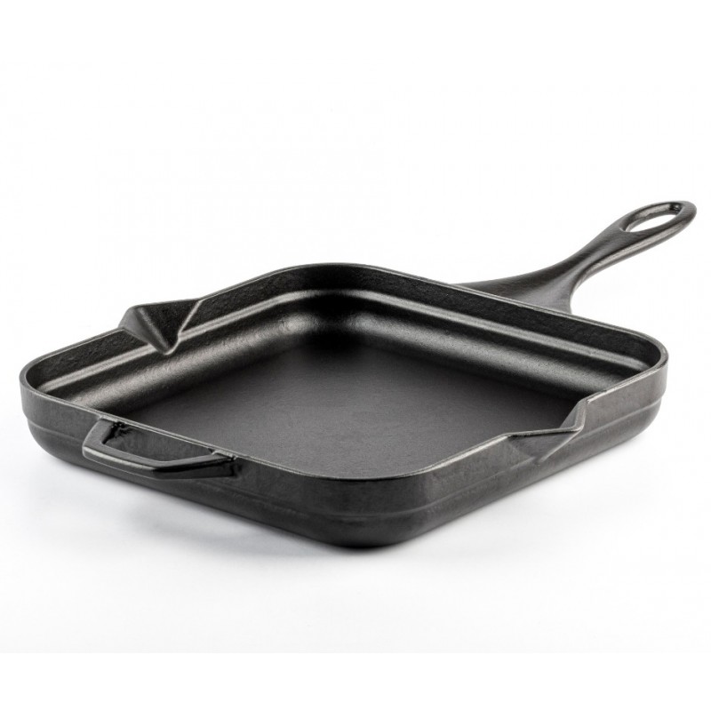 Enameled cast iron pan Hosse, Black Onyx, 28x28cm - Flat cast iron pan