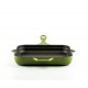 Enameled cast iron pan Hosse, Bamboo, 28x28cm | Flat cast iron pan | Cast iron pan |