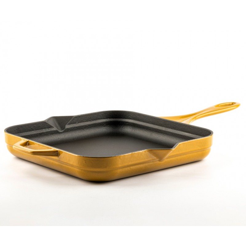 Enameled cast iron pan Hosse, Dijon, 28x28cm - Yellow cast iron cookware