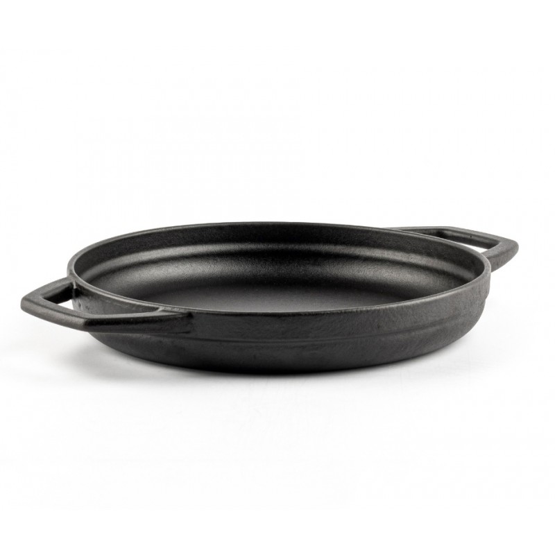 Enameled cast iron pan with two handles Hosse, Black Onyx, Ф22cm - Black cast iron cookware