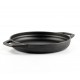 Enameled cast iron pan with two handles Hosse, Black Onyx, Ф22cm | Flat cast iron pan | Cast iron pan |