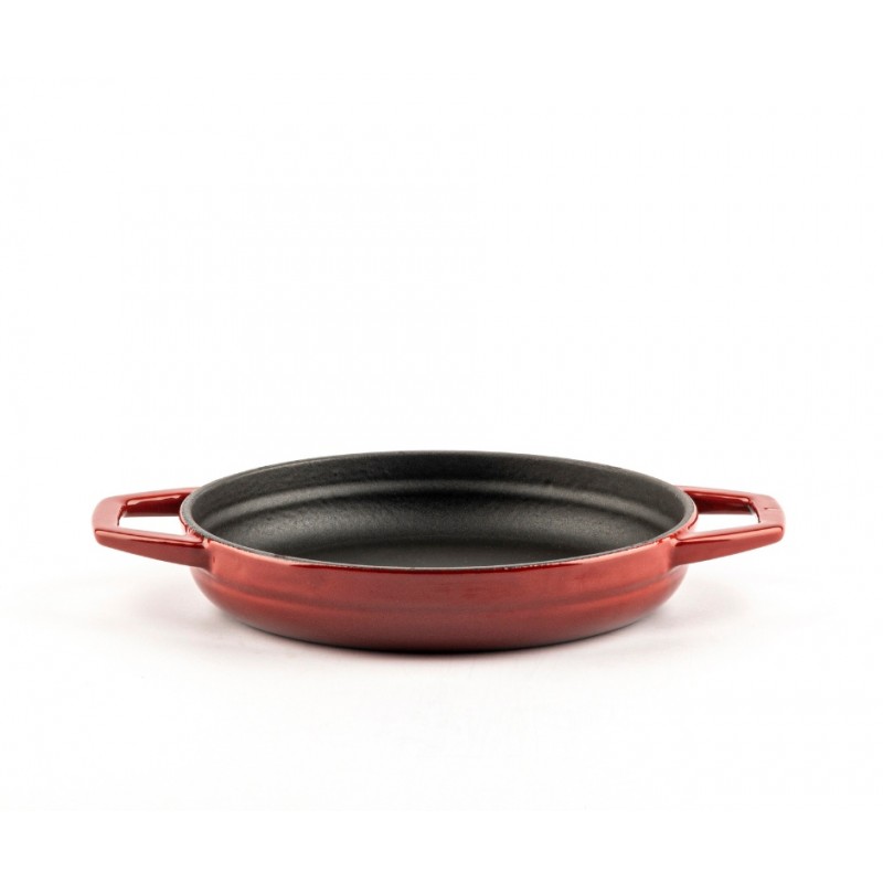 Enameled cast iron pan with two handles Hosse, Rubin, Ф16cm | Flat cast iron pan | Cast iron pan |