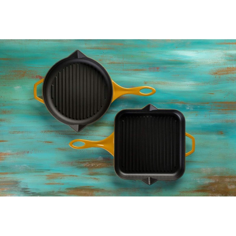 Enameled cast iron grill pan Hosse, Dijon, Ф24cm | Cast iron grill pan | Cast iron pan |