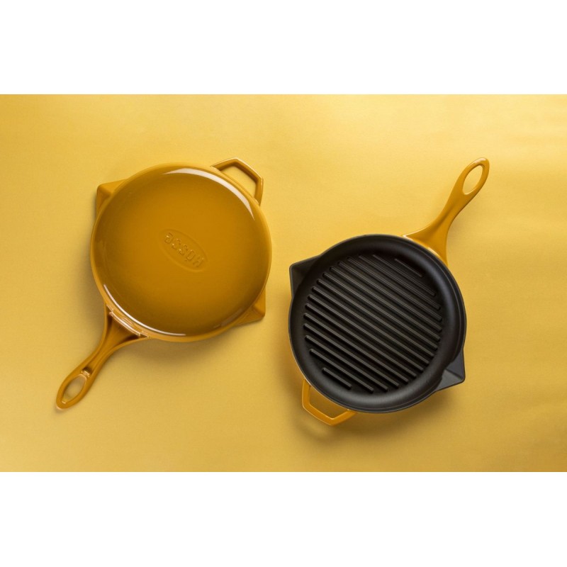 Enameled cast iron grill pan Hosse, Dijon, Ф24cm | Cast iron grill pan | Cast iron pan |