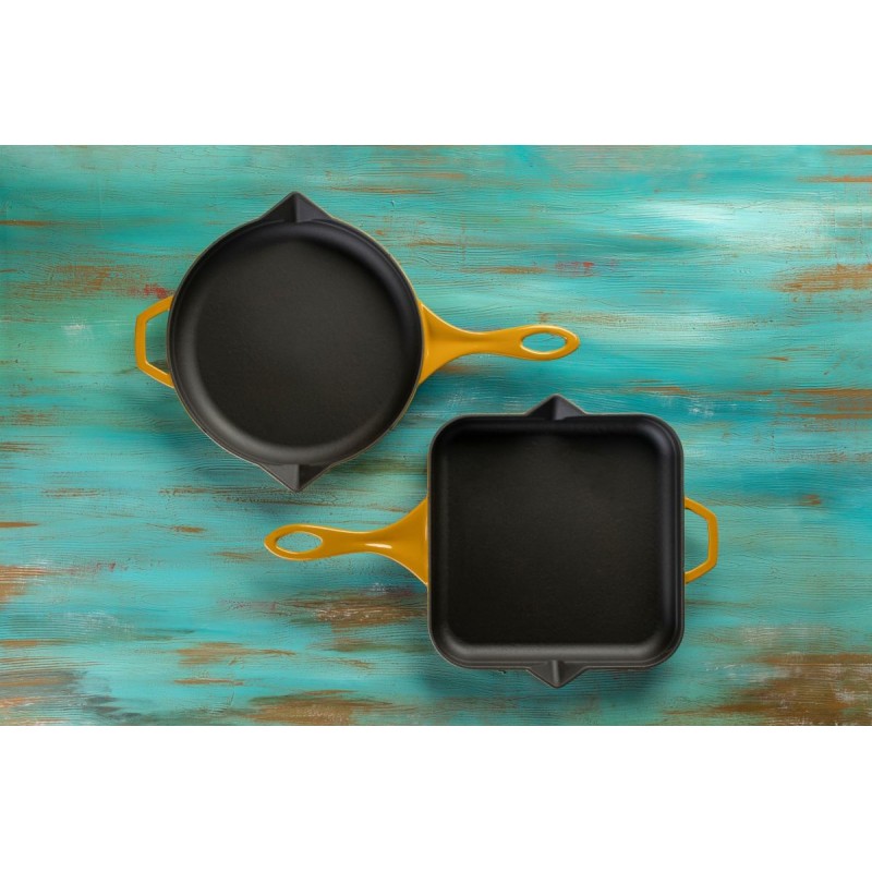 Enameled cast iron pan Hosse, Dijon, 28x28cm | Flat cast iron pan | Cast iron pan |