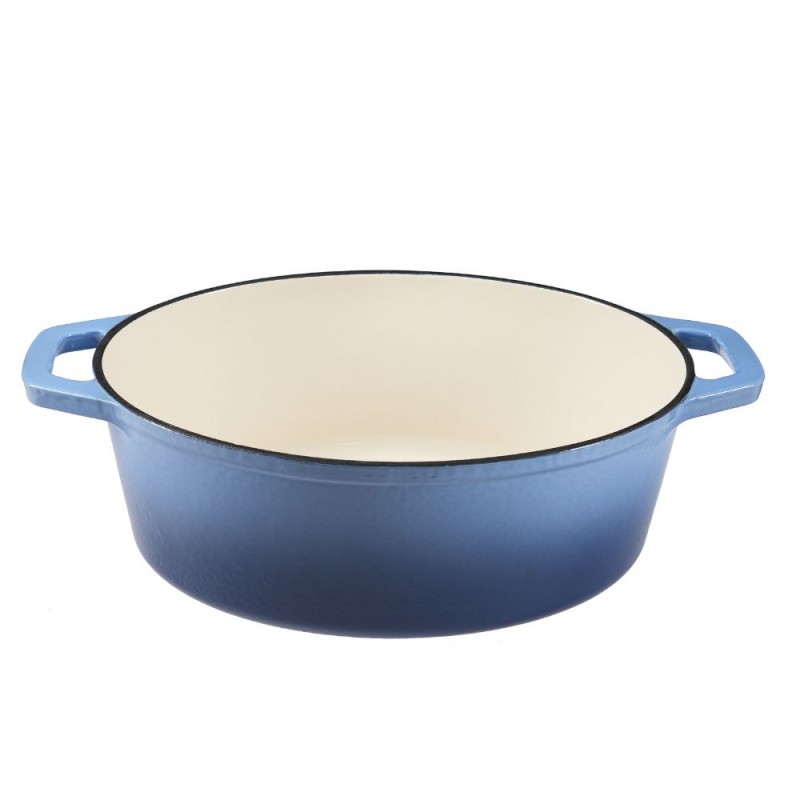 Enameled cast iron pot, Blue, oval, 33x27см | Cast iron pot Enameled cast iron pot, Blue, oval, 33x27см | Cast iron pot | |