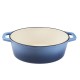 Enameled cast iron pot, Blue, oval, 33x27см | Cast iron pot Enameled cast iron pot, Blue, oval, 33x27см | Cast iron pot | |