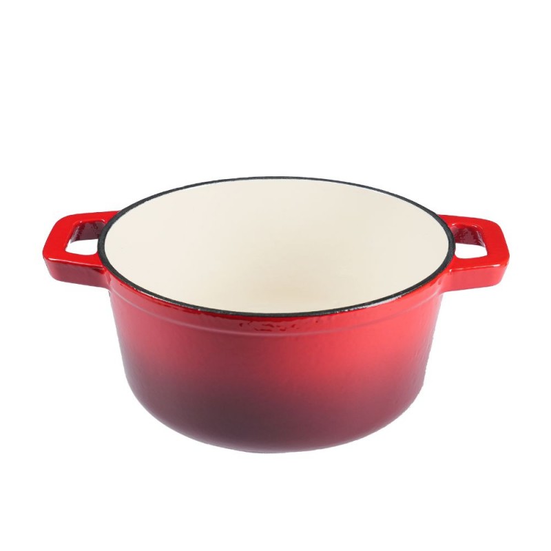 Enameled cast iron pot, Red, Ф24 | Cast iron pot Enameled cast iron pot, Red, Ф24 | Cast iron pot | |