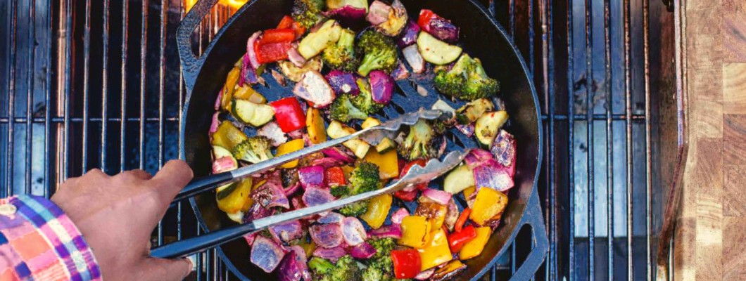 Grilled marinated vegetables