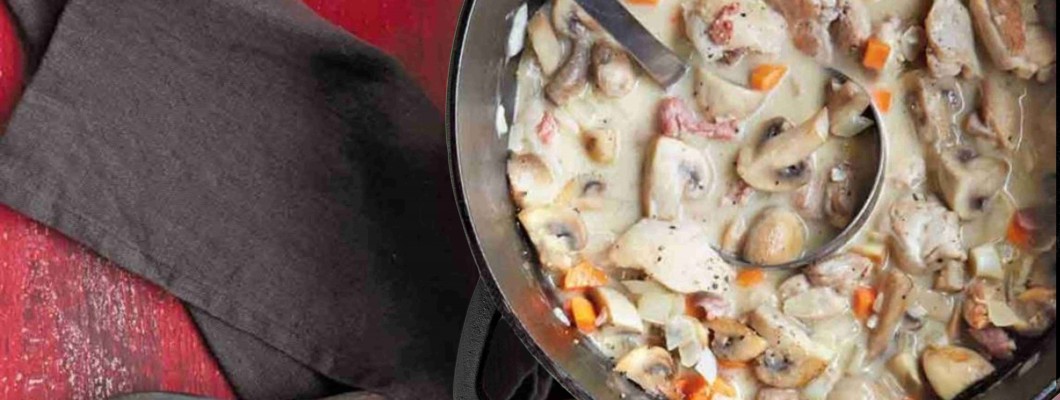 Stew with chicken, mushrooms and wild rice