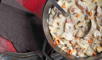 Stew with chicken, mushrooms and wild rice